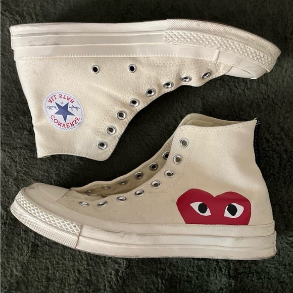 CDG Converse size 8 (worn) - Picture 1 of 3